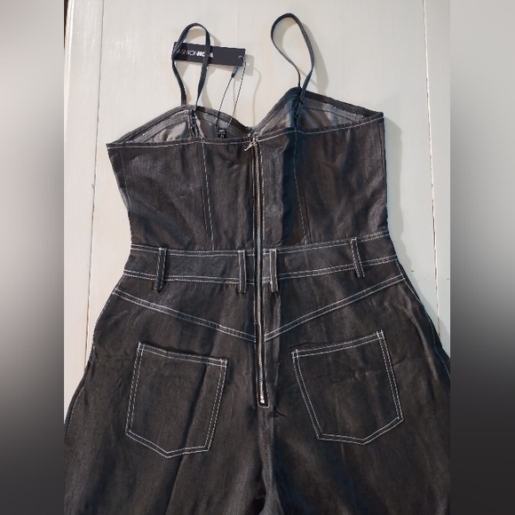 NYC Living Denim Jumpsuit| Various Sizes| Dark Wash - Picture 8 of 11